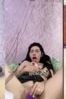 Caca Slut Cewek Hypersex Coba Aneka Dildo yang Enak