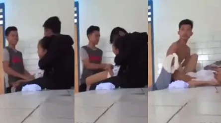 Gadis Dipeke 2 Orang Di Gudang Aula